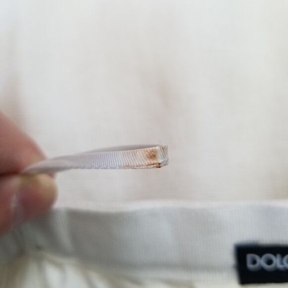 Dolce & Gabbana Pencil Skirt Womens IT Size 38 White Black Linen Lined Italy - Picture 15 of 15